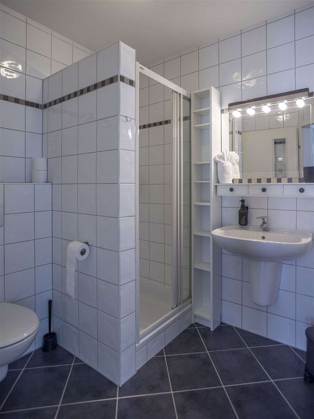 Badezimmer des Apartments Mediterranea